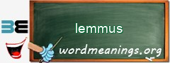 WordMeaning blackboard for lemmus